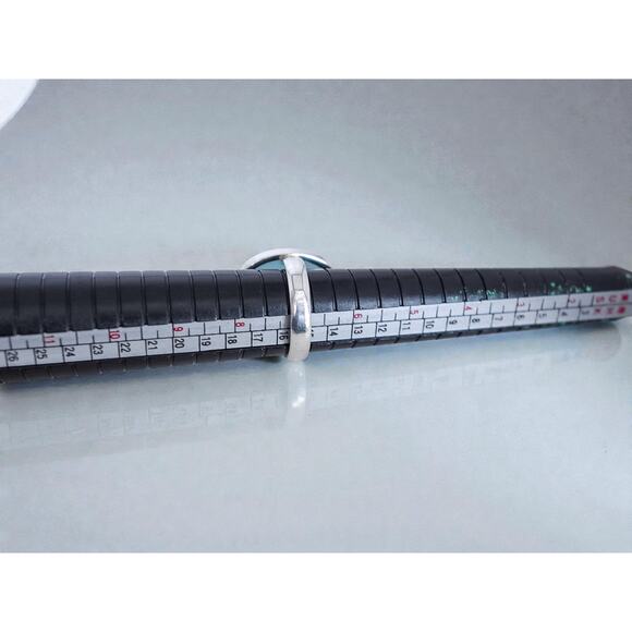 Vintage 925 Silver Blue Chalcedony Ring Large Oval Statement Gemstone - Picture 7 of 8